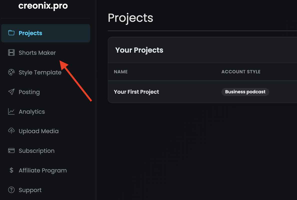 Sidebar - ShortsMaker Link