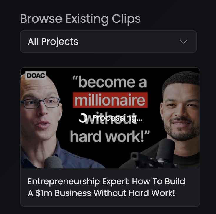 Video Processing Status